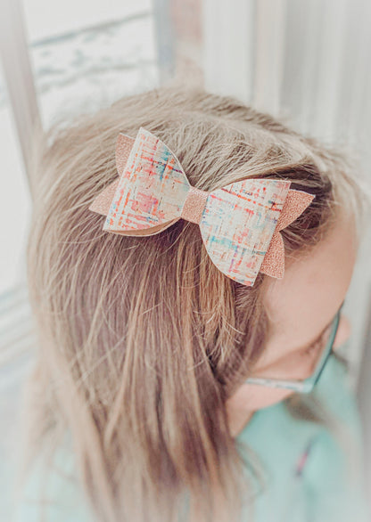 Girls Multi-Color Cork Bow