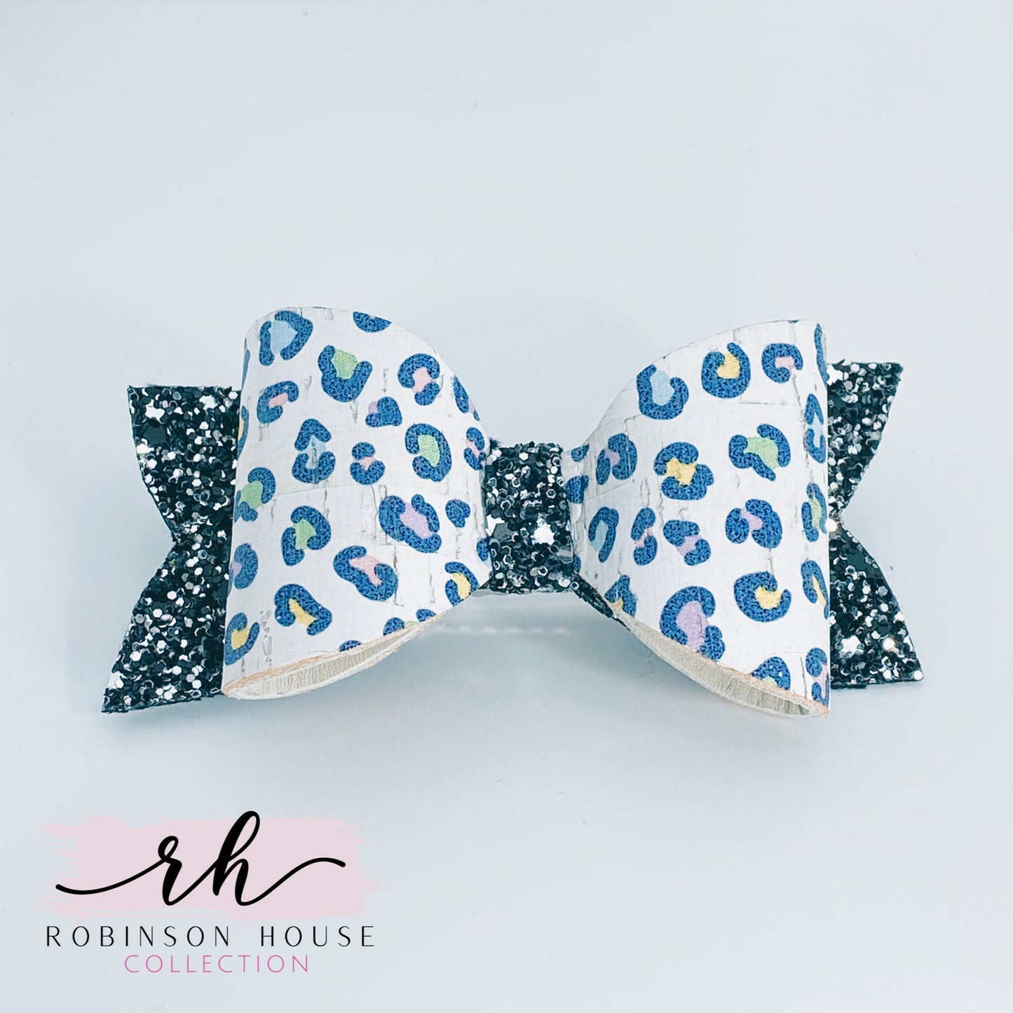 Girls Colorful Leopard Cork Bow