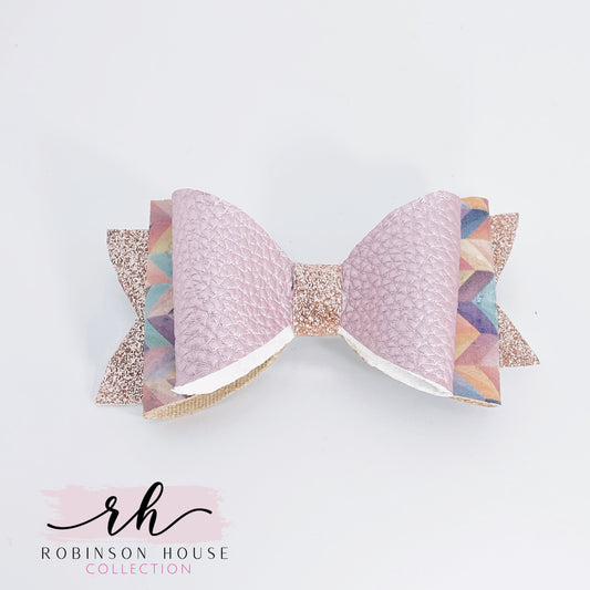 Girls Chevron Cork Bow